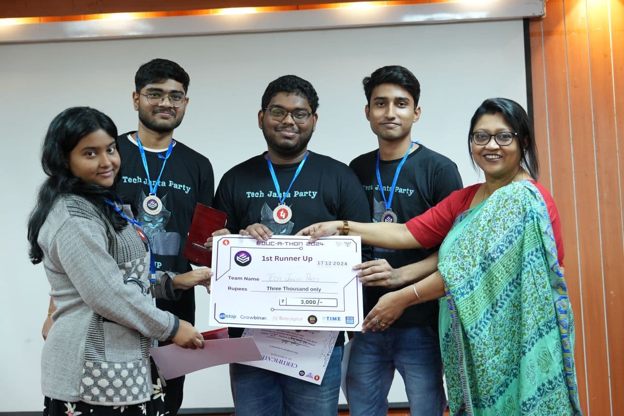 Placed 2nd at Educ-a-thon 1.0 hackathon